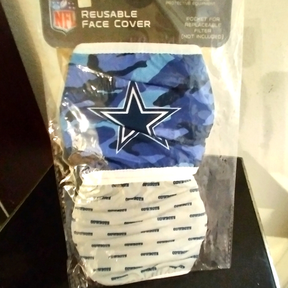 DALLAS COWBOYS FACE MASK - Picture 1 of 2